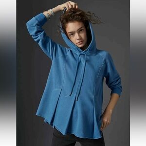 Anthropologie Pilcro Flynn Blue Women's Hoodie Sz Large EEUC